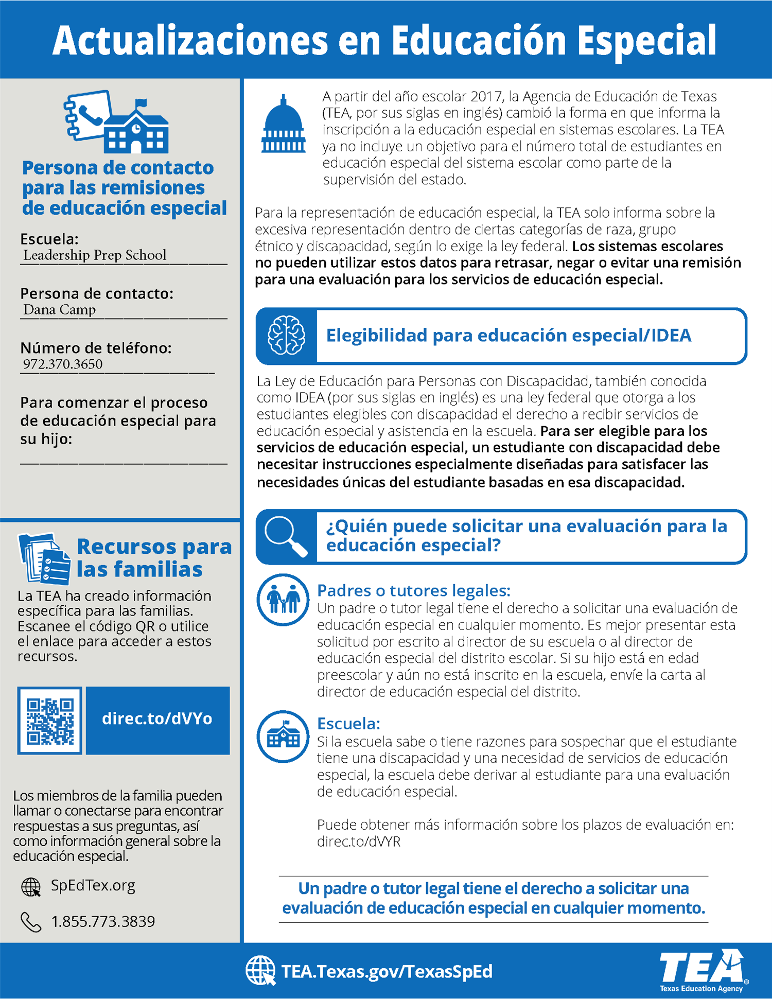 Updates to Special Education